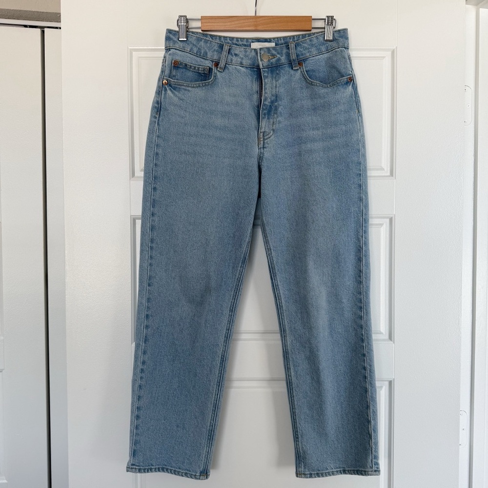 H&M Light Wash Slim-Straight Ankle Jeans